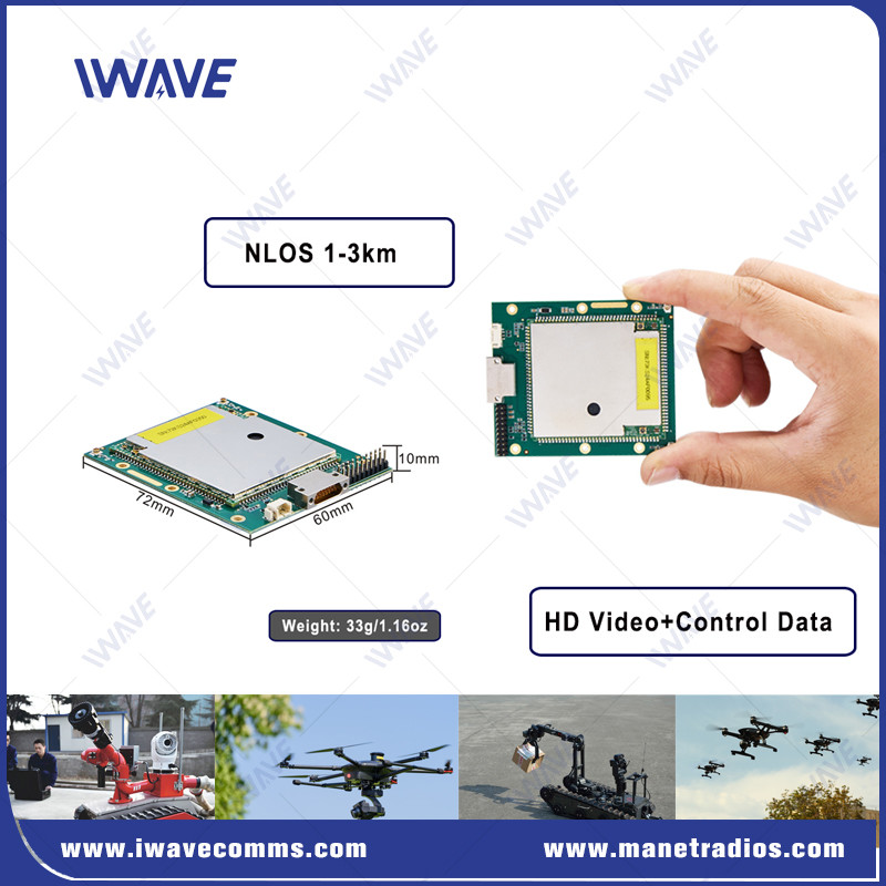 Miniature Embedded Line Module Miniature 33g Drone Video Transmitter 10km Downlink IP MESH Embedded Module